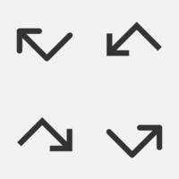 Arrow bounce line icon bouncing left right button vector