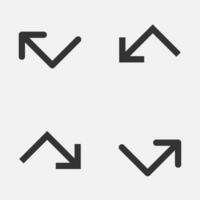 Arrow bounce line icon bouncing left right button vector