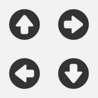 Arrow circle navigation icon up down next previous thick arrow button vector