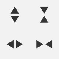 Arrow combo icon triangle double button vector