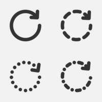 Arrow clockwise icon rotary button vector