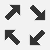 Arrow thick diagonal icon pointer button vector