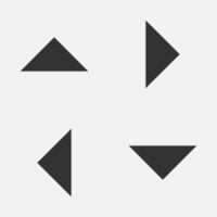 Arrow drop down up next previous icon caret triangle button vector