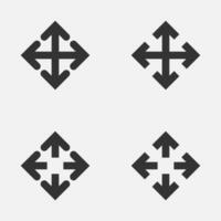 Arrow drag icon all horizontal vertical move cursor vector