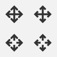 flecha arrastrar icono todas horizontal vertical moverse cursor vector