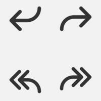 Arrow reply forward all left right icon. vector