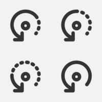 Arrow counterclockwise step process icon vector