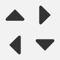 Arrow sorted up down left right icon vector