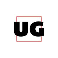 UG company name initial letters icon. vector