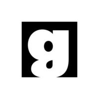G brand name initial letters icon. vector