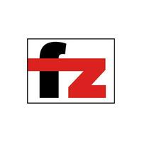 FZ company name initial letters icon. vector