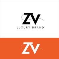 ZV initial logo vector