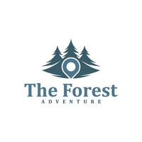 Point Forest logo design Template. Creative Pine logo vector illustration.