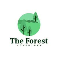 Forest logo design Template. Creative Pine logo vector illustration.