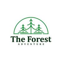 Forest logo design Template. Creative Pine logo vector illustration.