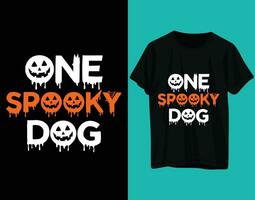 One spooky dog halloween tshirt design vector