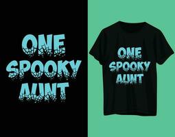 One spooky aunt halloween tshirt design vector