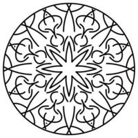 Abstract doodle mandala from simple lines vector