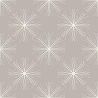 Vector seamless vintage pattern of abstract white lace flowers on grey background