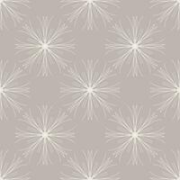 Vector seamless vintage pattern of abstract white lace flowers on grey background