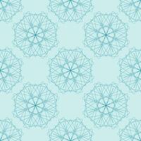 vector seamless pattern of abstract blue shapes on sky blue