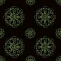 vector seamless pattern of abstract shapes in green color