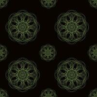 vector seamless pattern of abstract shapes in green color