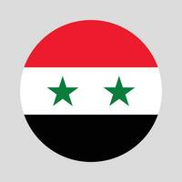 Syria Round Country Flag. Syrian Circle National Flag. vector