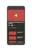 Video app on mobile vector