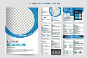 conjunto de minimalista negocio folleto plantilla, folleto creativo diseño. de múltiples fines modelo con cubrir, espalda y dentro paginas vector