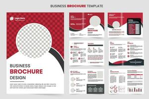 Set of minimalist business brochure template, Brochure creative design. Multipurpose template with cover, back and inside pages. vector