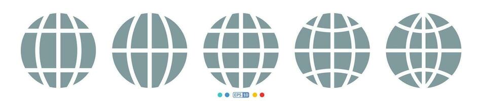 Web, globe solid icon with white background. vector