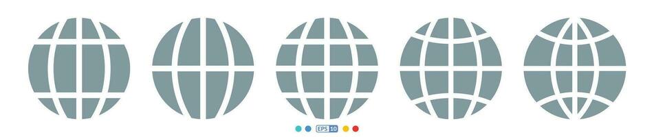 Web, globe solid icon with white background. vector