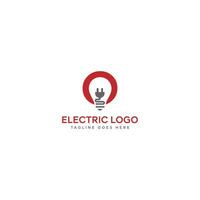 Electric logo design template vector