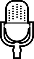 microphone vintage podcast icon illustration vector