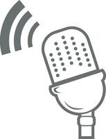 microphone vintage podcast icon illustration vector