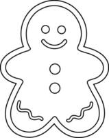 christmas gingerbread, new years sweets, gingerbread, baking template, doodle and sketch vector