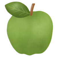 mão desenhado fofa arte maçã fruta png
