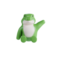 3d render animal fofa crocodilo png