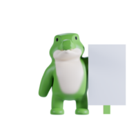 3d render animal cute crocodile png