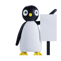 3d rendre animal mignonne pingouin png