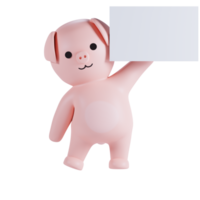 3d rendre animal mignonne porc png