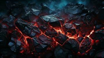 Hot magma background ai photo