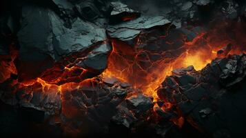 Hot magma background ai photo