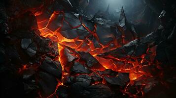 Hot magma background ai photo