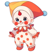 bebis på halloween clown kostym png