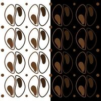 coffee poster on a black and white background, coffee beans vector