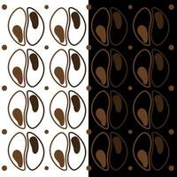 coffee poster on a black and white background, coffee beans vector