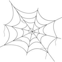 black spider web for halloween decoration vector