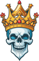 SKull King Mascot Logo AI Generative png